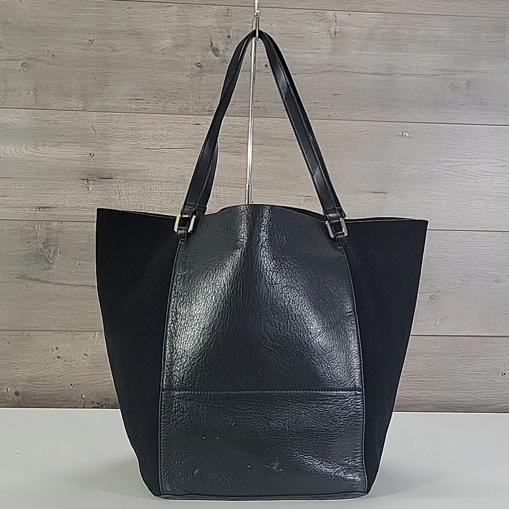 Large Margot Black Women’s Leather & Suede Tote Bag
